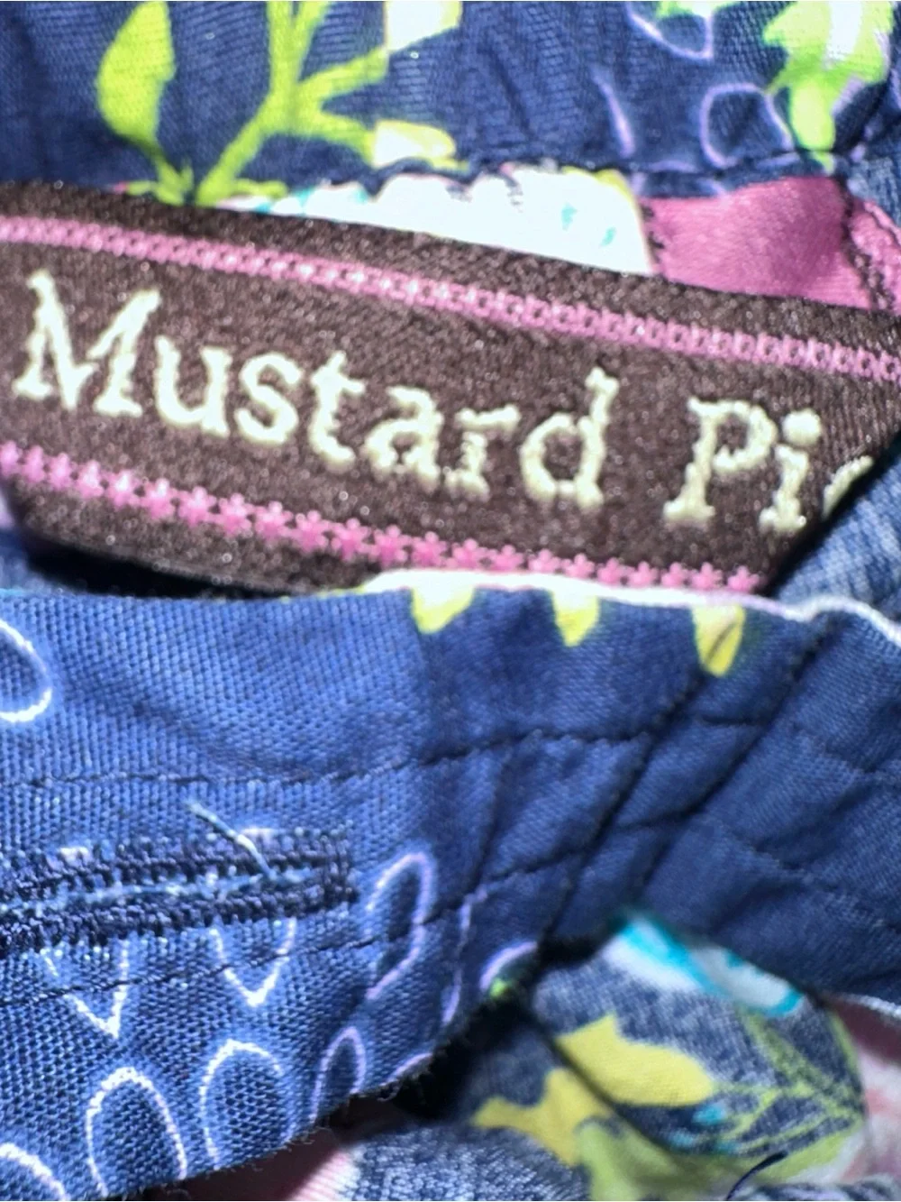 Mustard pie navy bubble vguc 24m
